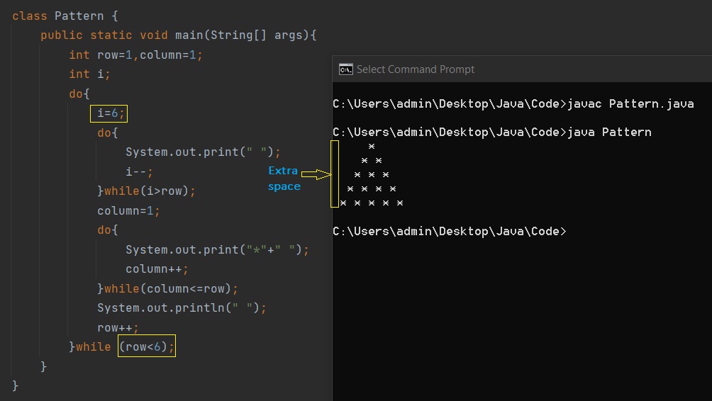 Loops examples and Pyramid Pattern