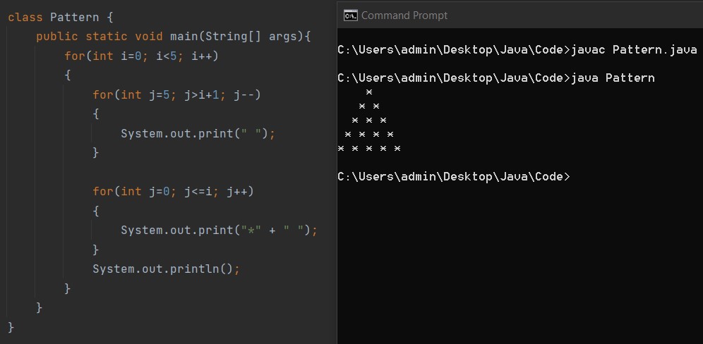 Loops examples and Pyramid Pattern