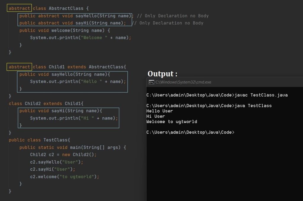 Abstraction in Java