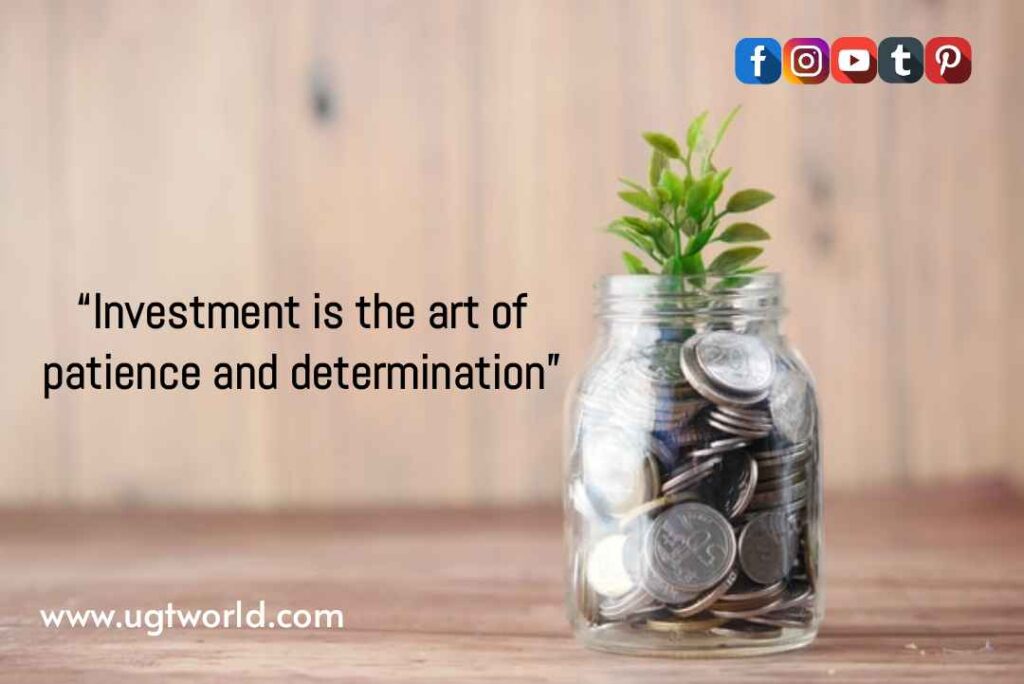 Investment is the art of patience and determination