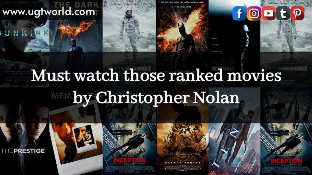 Must watch those ranked movies by Christopher Nolan